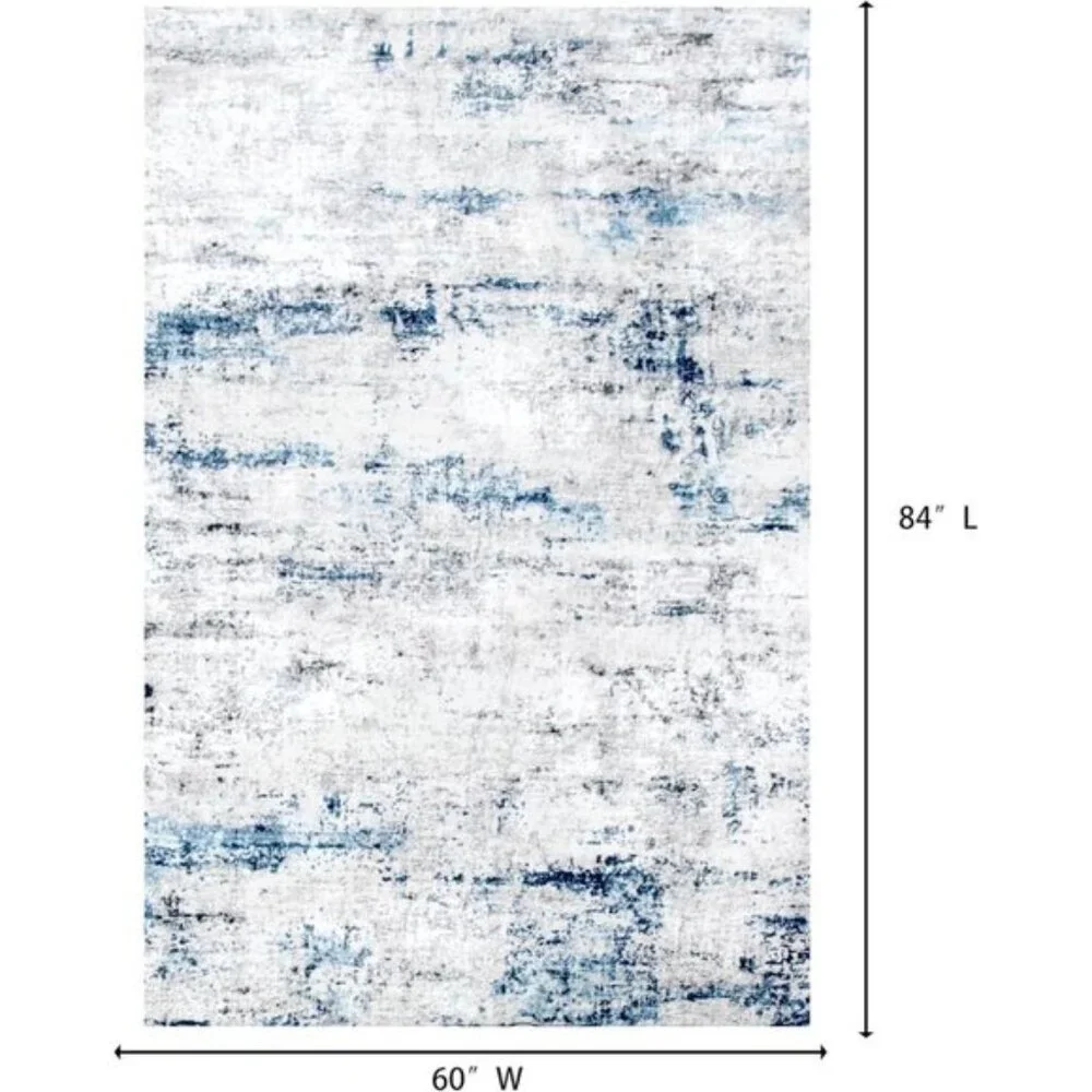 New 5x7 Abstract Area Rug, Soft Non-Slip Carpet for Home, Room & Office Decor